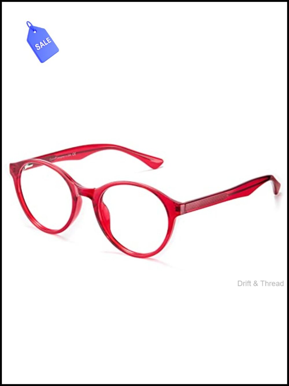 Round Blue Light Blocking Glasses Full Rim TR90 Frame